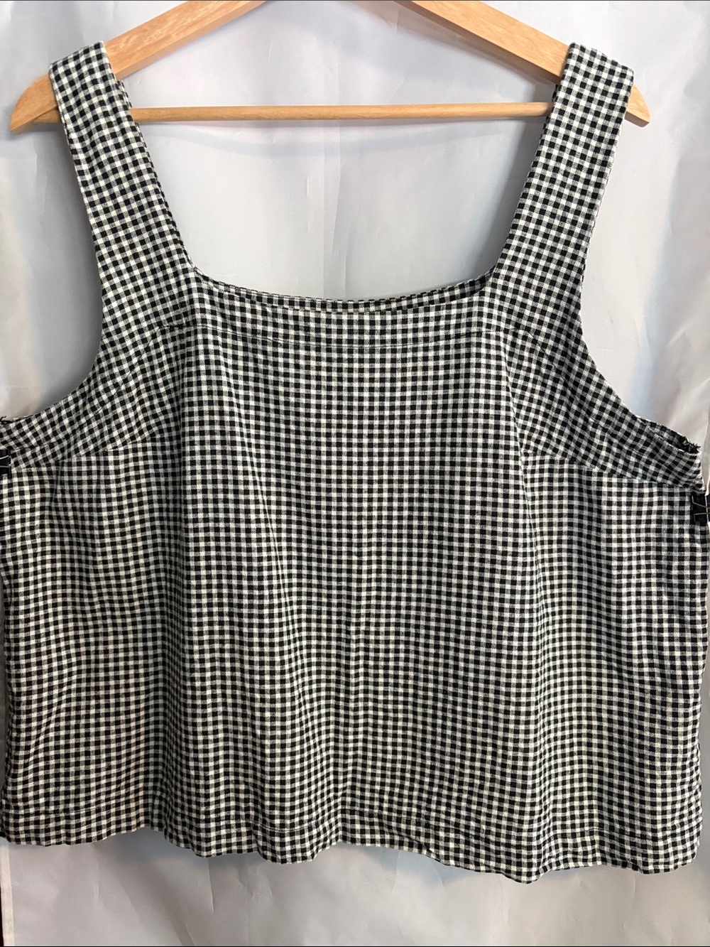 a new day Black and White Gingham Top